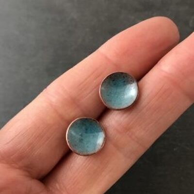 13mm Concave Studs – Deep Turquoise