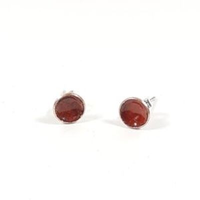 8mm Concave Studs – Burnt Orange