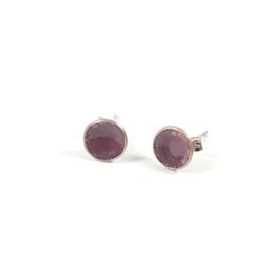 8mm Concave Studs – Raspberry