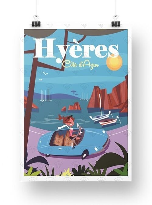 Hyères - Voiture bleue