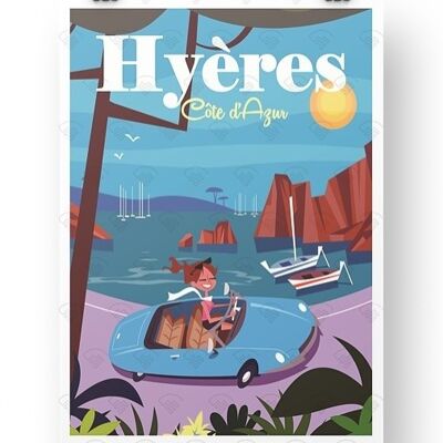 Hyères - Blaues Auto