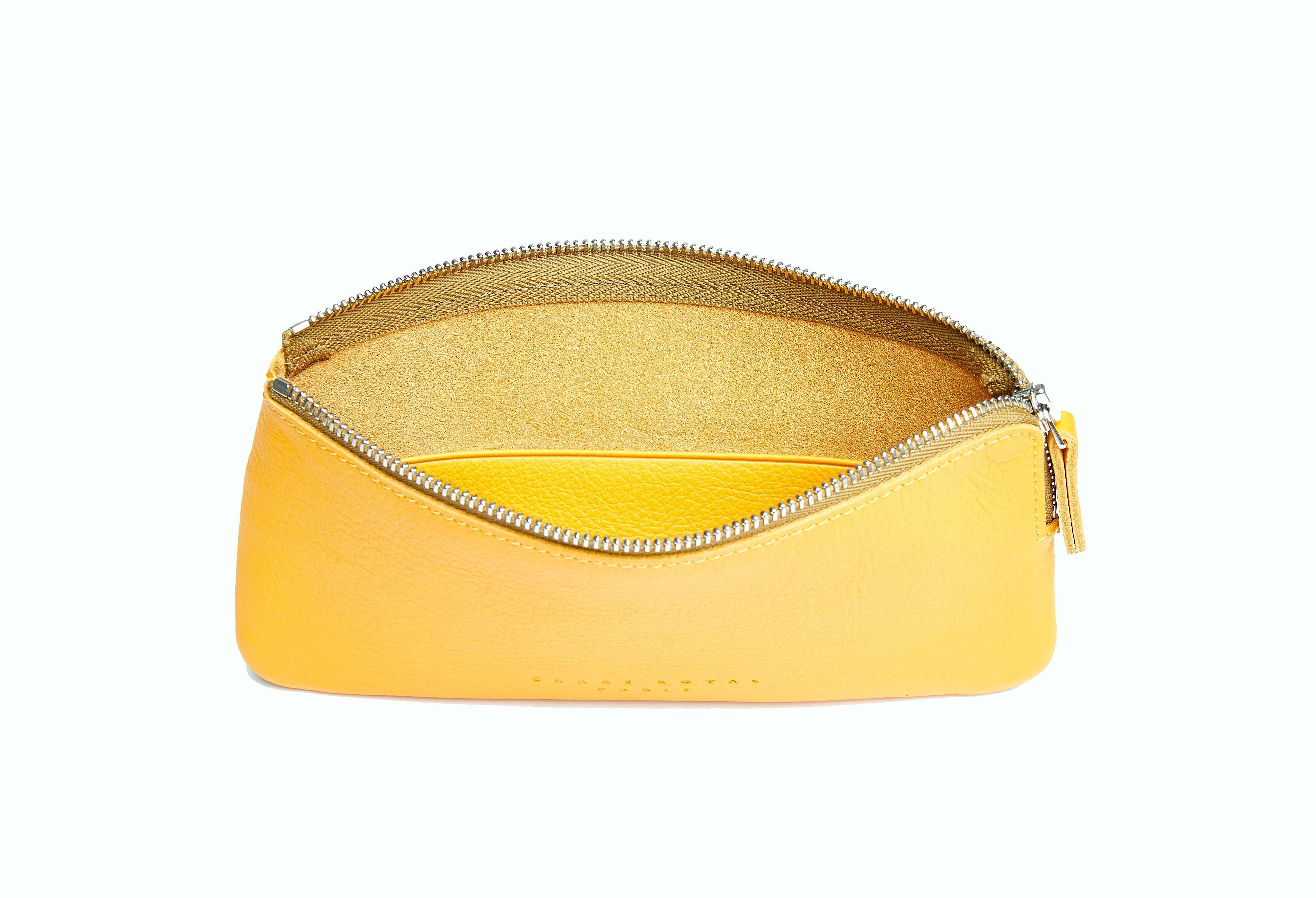 Pochette Jaune en Cuir