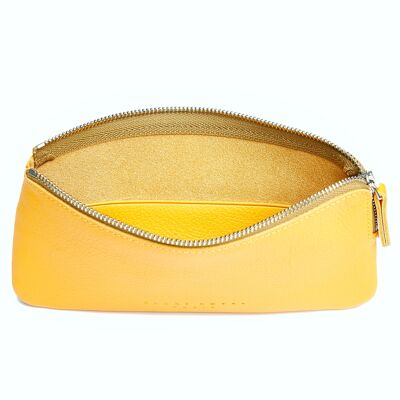 Yellow Leather Pouch