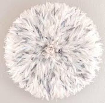 Juju hat blanc moucheté gris de 35 cm 1