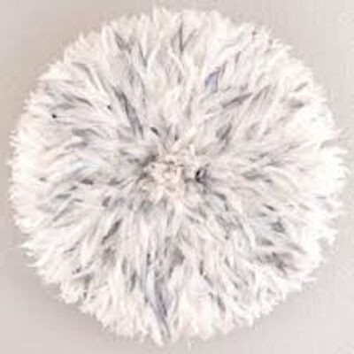 Juju hat blanc moucheté gris de 35 cm