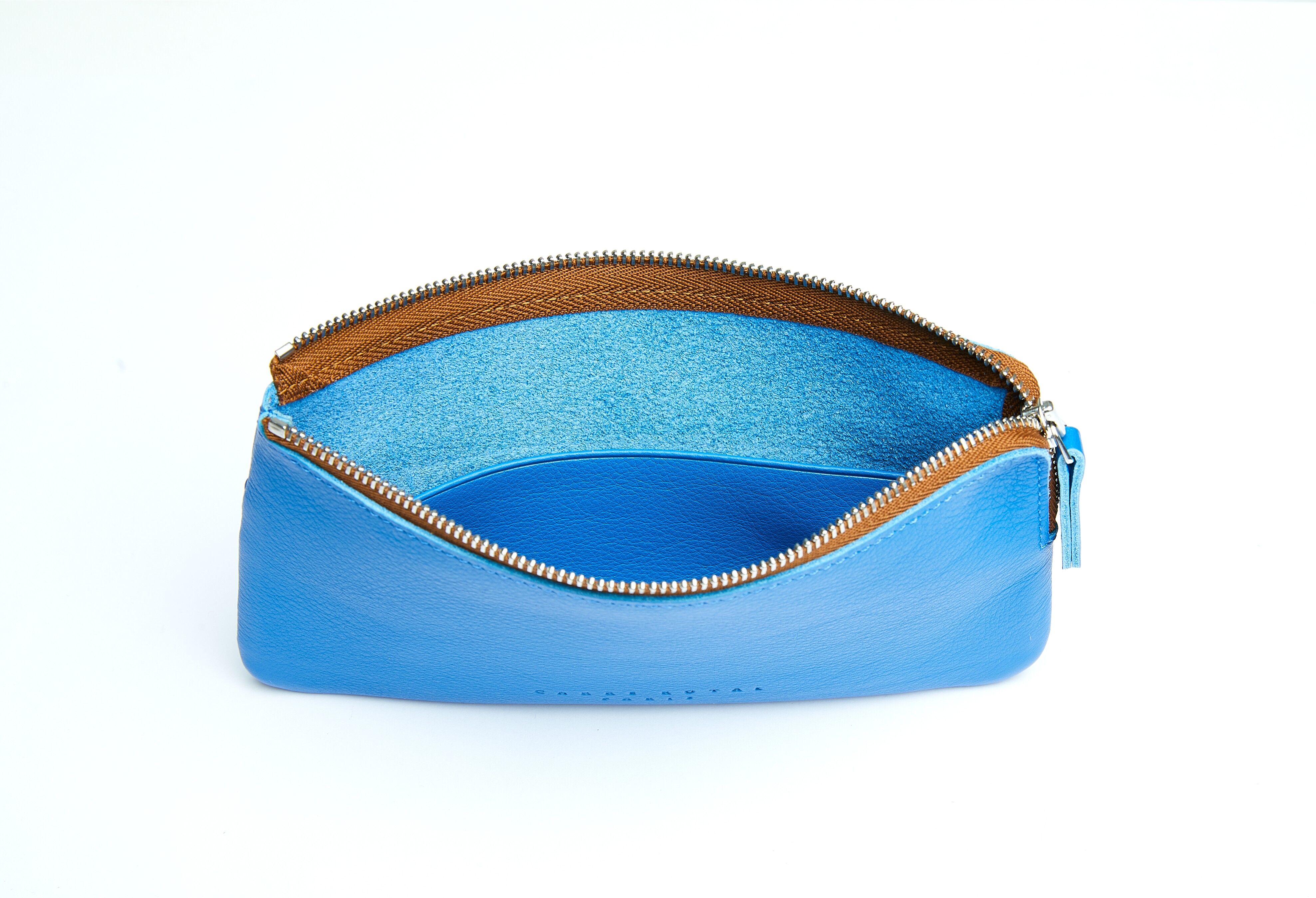 Astuccio in pelle celeste