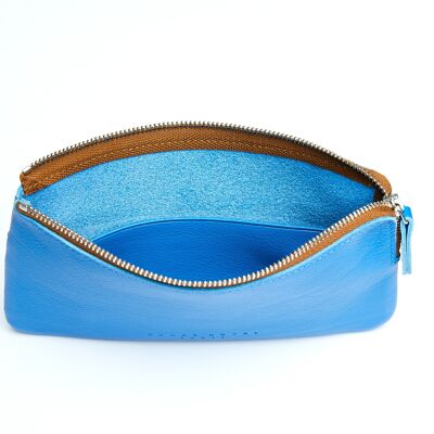Sky Blue Leather Pouch