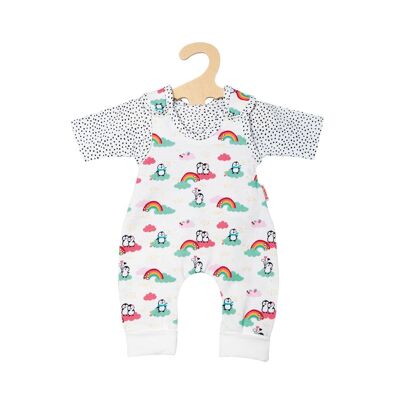 Doll romper with t-shirt "Pinguin Pünktchen", size. 35-45 cm