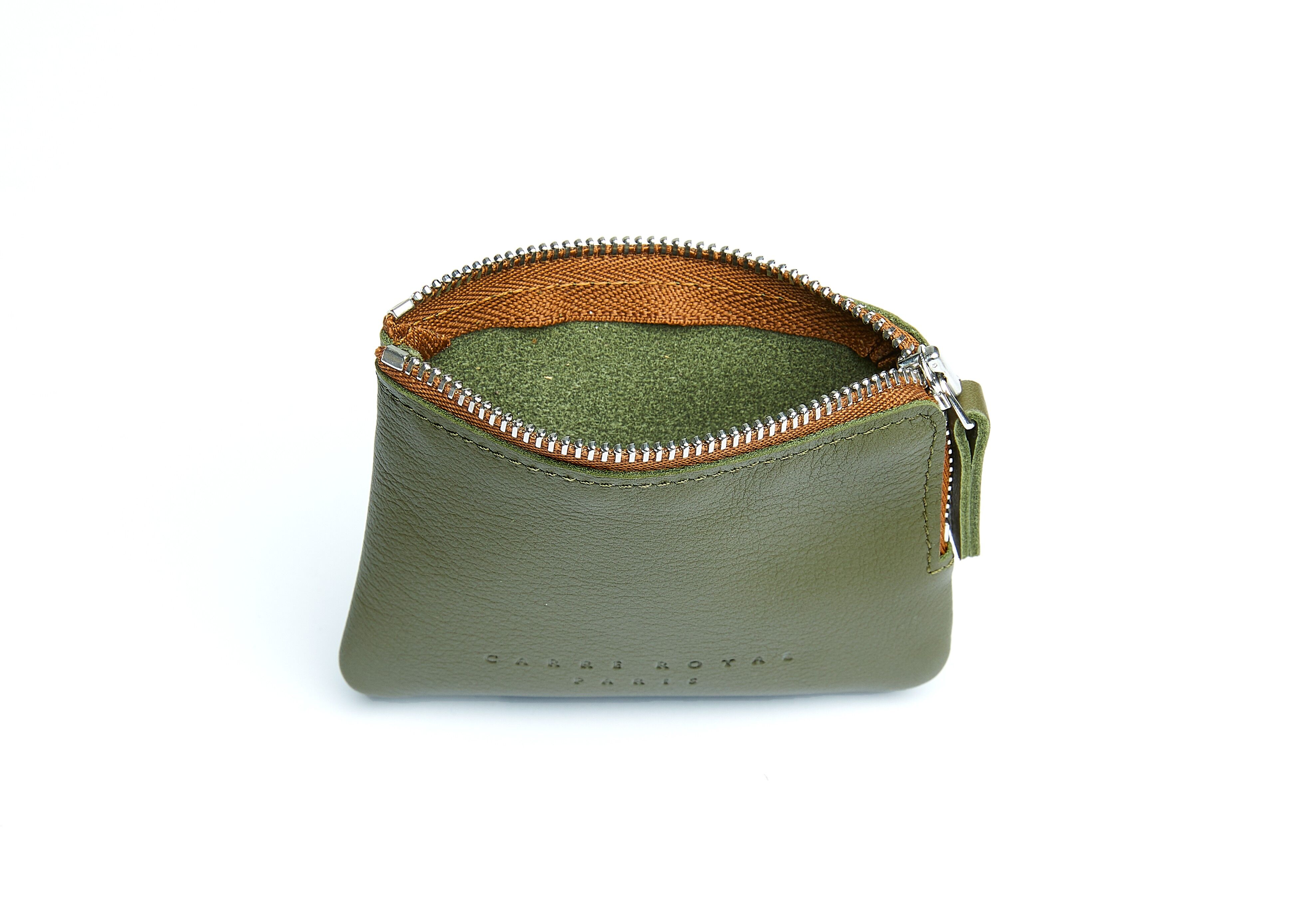 Geldbörse aus Leder in Khaki