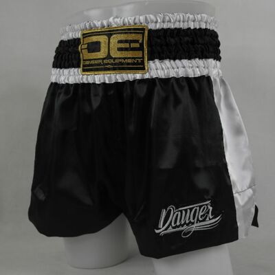 Kickboksbroekje Danger Muay Thai Shorts Eco | zwart-wit - Product Kleur: Zwart / Wit / Product Maat: L