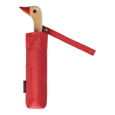 Parapluie rouge compact écologique résistant au vent