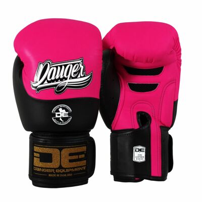 Bokshandschoen Danger Evolution | semi-leer | roze-zwart - Product Kleur: Roze / Zwart / Product Maat: 14OZ