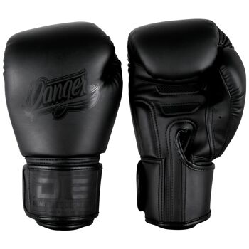 Gants de boxe en cuir Danger Super Max 2.0 | noir - Couleur du produit : Noir / Taille du produit : 10OZ 3