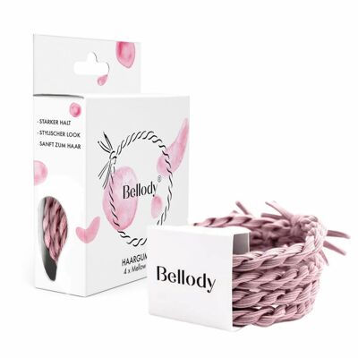 Elastici per Capelli Rosa - Bellody® (4 pezzi - Mellow Rose)