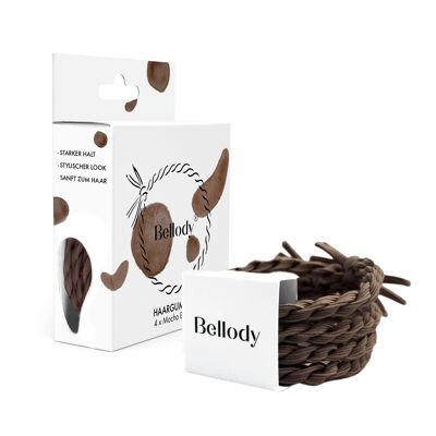 Hair Ties Brown - Bellody® (4 pieces - Mocha Brown)