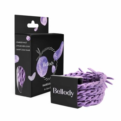 Gomas para el Cabello Púrpura - Bellody® (4 piezas - Bora Bora)