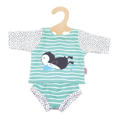 Doll swimming outfit "Penguin Pünktchen", 2-part, size. 35-45 cm