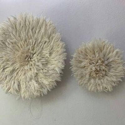 Set of 02 white juju hat of 60 and 35 cm