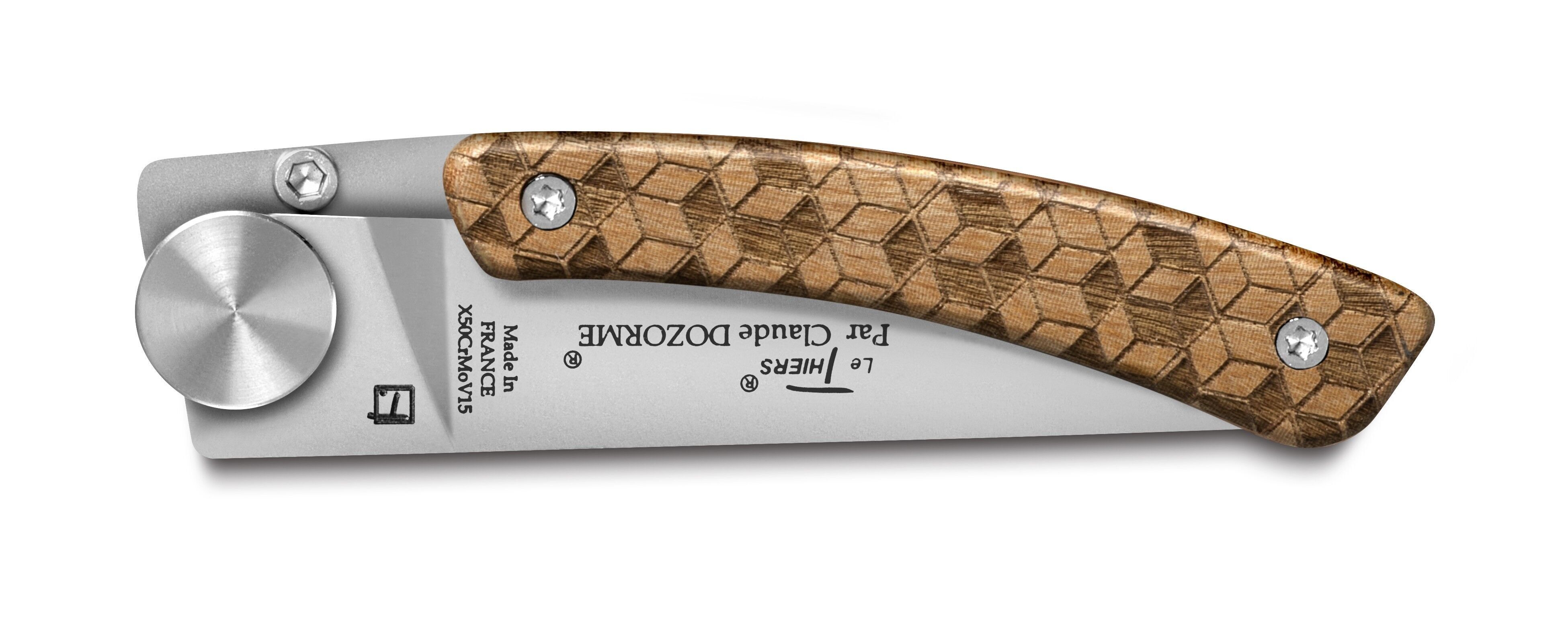 Liner Nature pocket knife honeycomb oak handle