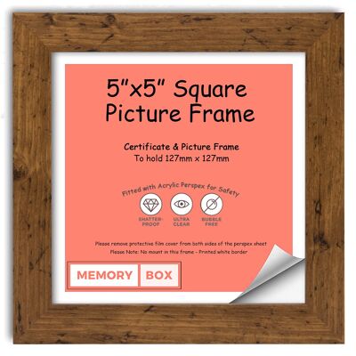 Wrapped MDF Picture/Photo/Poster frame with Perspex Sheet - Moulding 30mm Wide and 15mm Deep - (50 x 70cm) Rustic 19.6" x 27.5"