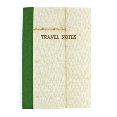 Linen Map Travel Notes GREEN