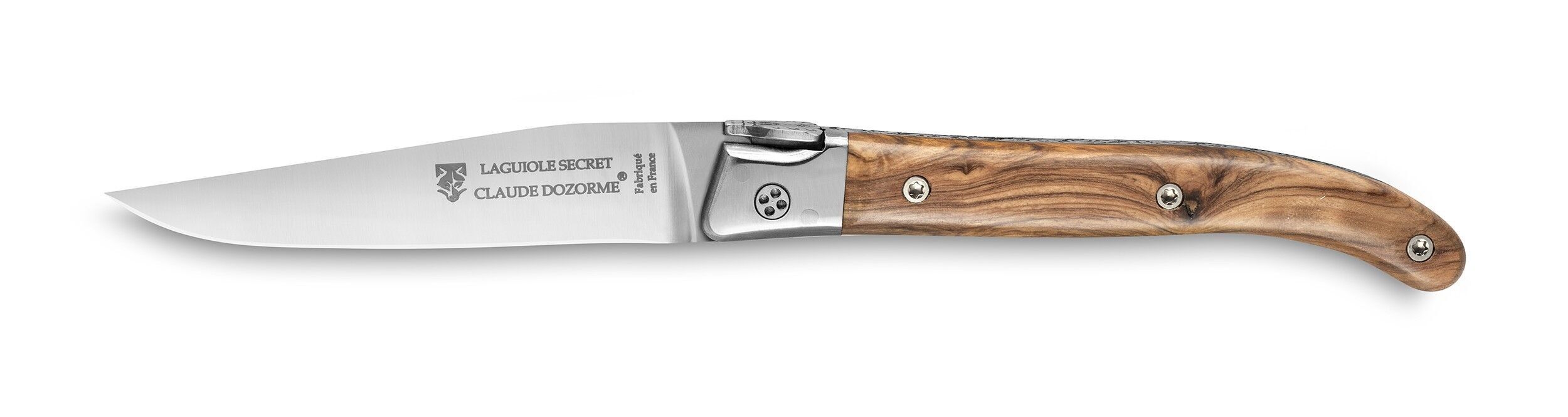 Coltello tascabile Laguiole Secret manico in legno d'ulivo