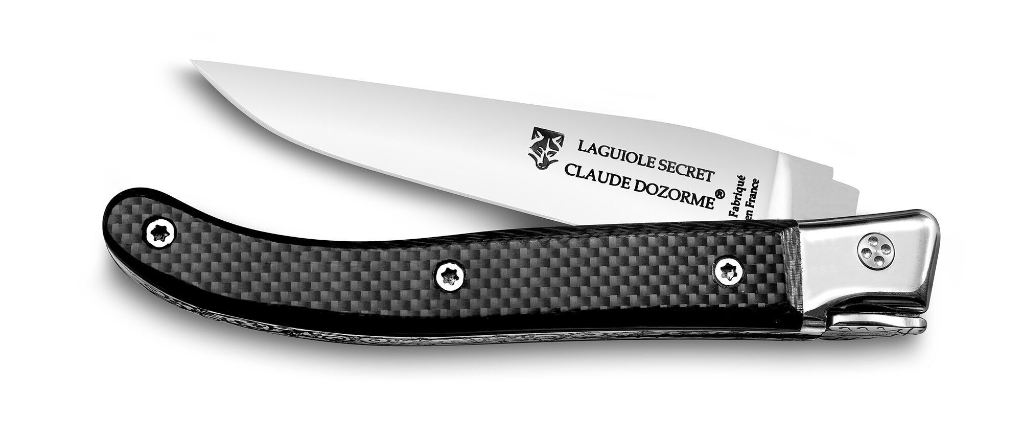 Coltello tascabile Laguiole Secret vero carbonio