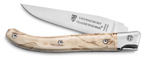 Couteau de poche Laguiole Secret bois de bouleau nain