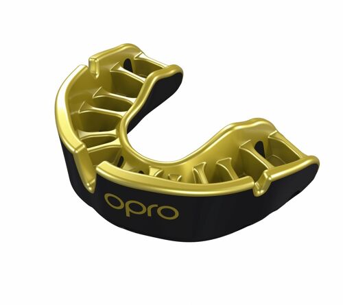 Gebitsbeschermer voor (vecht)sport OPRO | gouden kwaliteit - Product Kleur: Zwart / Goud