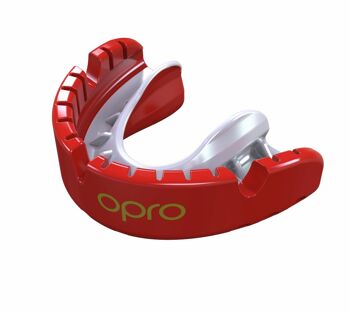 Protège-dents pour porteurs d'appareil dentaire OPRO | qualité or - Couleur du produit : Rouge/Perle 4