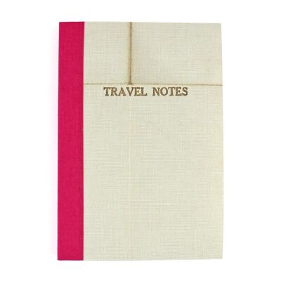 Linen Map Travel Notes PINK