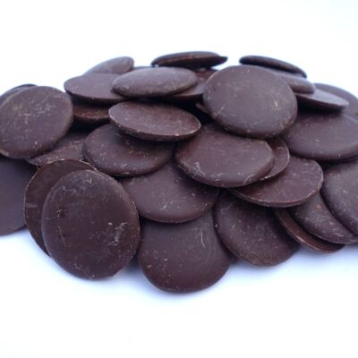 72% peruanische Zartbitter-Schokoladen-Knöpfe Bulk 10kg Vegan Bio