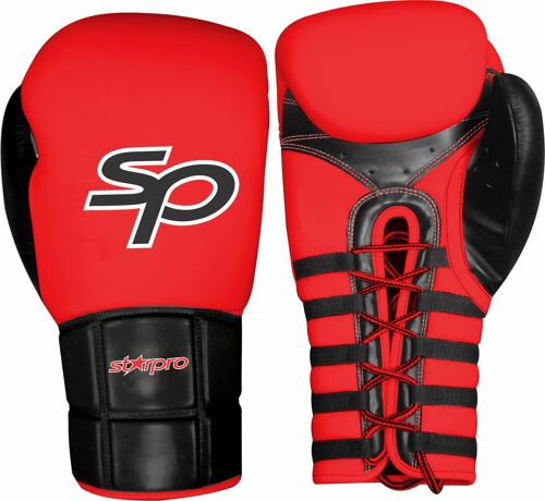 Safety Sparring Boxing Glove Layered Foam - Product Kleur: Rood / Zwart / Product Maat: 16OZ