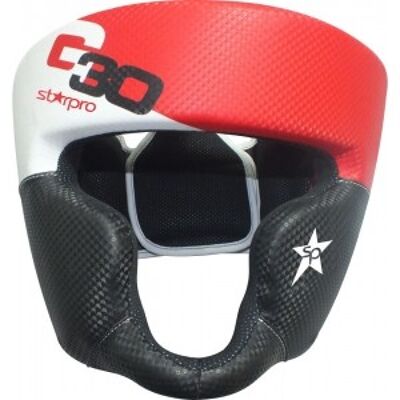 Hoofdbeschermer (head guard) Starpro G30 | zwart-wit-rood - Product Kleur: Wit / Zwart / Rood / Product Maat: M