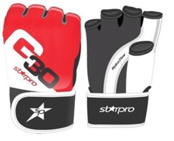 Gant d'entraînement MMA Starpro G30 | rouge-noir-blanc - Couleur du produit : Blanc / Noir / Rouge / Taille du produit : XL