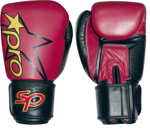 Bokshandschoen Starpro pro sparring glove | rood-zwart - Product Kleur: donkerrood / zwart / Product Maat: 14OZ