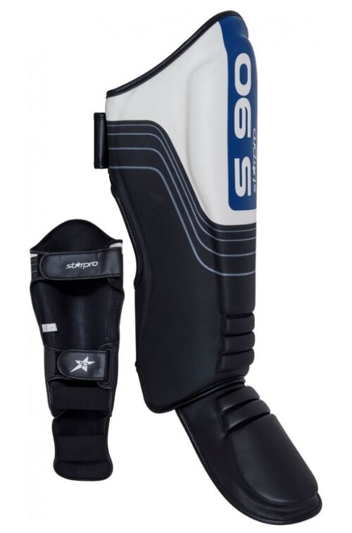 Scheen/wreefbeschermers Starpro S90 | zwart-wit-blauw - Product Kleur: Wit / Zwart / Blauw / Product Maat: XL
