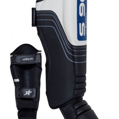 Scheen/wreefbeschermers Starpro S90 | zwart-wit-blauw - Product Kleur: Wit / Zwart / Blauw / Product Maat: XL