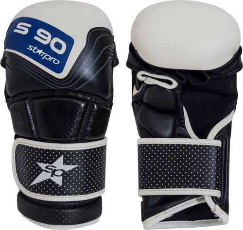 MMA-sparringhandschoenen Starpro S90 | zwart-wit-blauw - Product Kleur: Wit / Zwart / Blauw | Product Maat: M