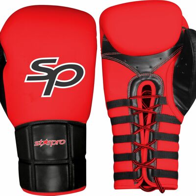 Safety Sparring Boxing Glove Layered Foam - Product Kleur: Rood / Zwart / Product Maat: 18OZ