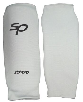 Protège-tibias élastiques Starpro SP | blanc, bleu ou rouge - Couleur du produit : Rouge / Taille du produit : XS 1