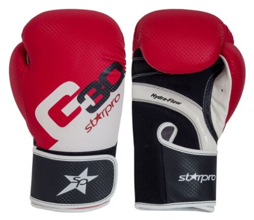 Bokshandschoenen voor trainingen Starpro G30 |rood-zwart-wit - Product Kleur: Wit / Zwart / Rood / Product Maat: 10