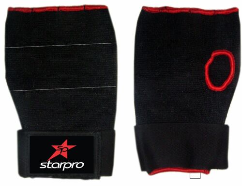 Inner glove Starpro (binnenbokshandschoen) | zwart - Product Kleur: Zwart Rood / Product Maat: XL
