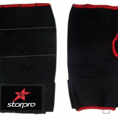 Inner glove Starpro (binnenbokshandschoen) | zwart - Product Kleur: Zwart Rood / Product Maat: XL