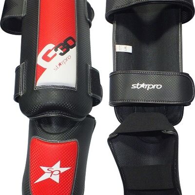 Scheen/wreefbeschermers Pro Starpro G30 | rood-zwart - Product Kleur: Wit / Zwart / Rood / Product Maat: L / XL