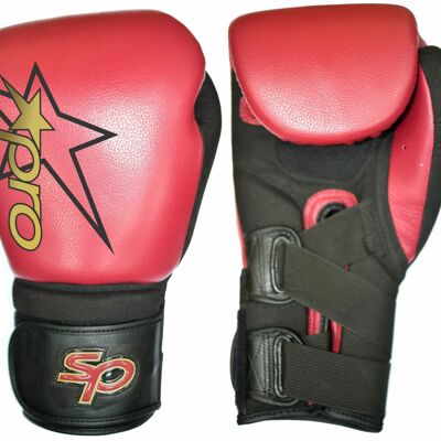 Bokshandschoen Starpro secure-fit training glove |rood-zwart - Product Kleur: donkerrood / zwart / Product Maat: 14OZ