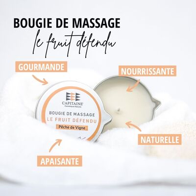 Bougie de massage - Le Fruit Défendu - 150g-PARFUM PECHE IDEAL
