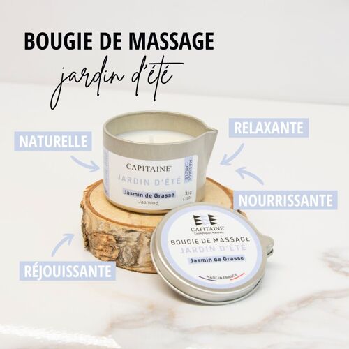 Bougie de massage - Jardin d'été - 35g-IDEAL CADEAU