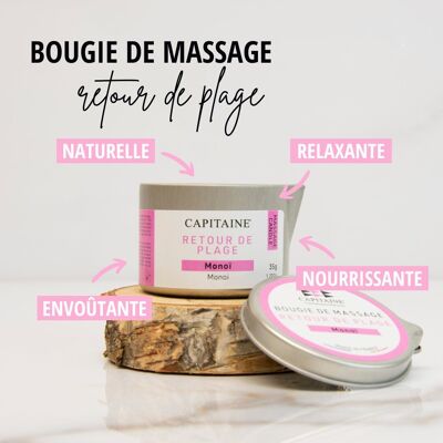 Bougie de massage - Retour de plage - 35g-IDEAL CADEAU