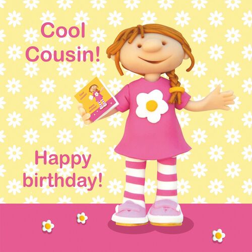 Cousin birthday card for a little girl